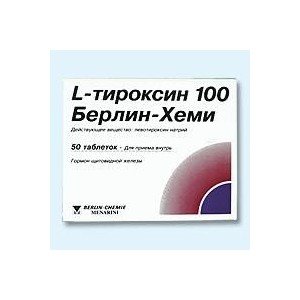 L-ТИРОКСИН 100 БЕРЛІН-ХЕМІ табл. 100мкг №50 (25х2)